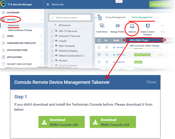 Remote Monitoring And Management Quick Start Guide, RMM Admin Console
